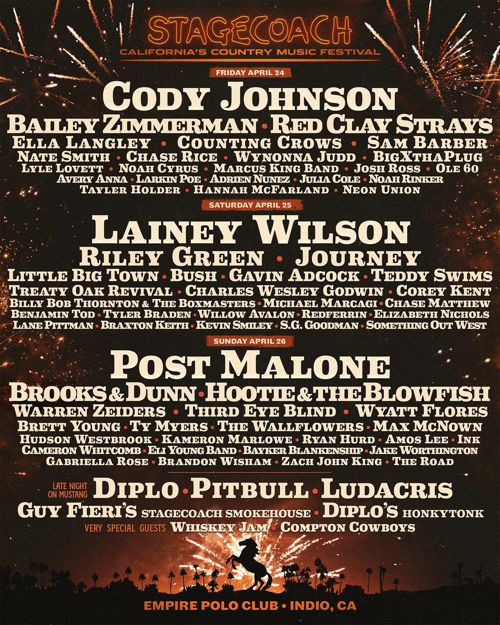 2026 Stagecoach Schedule